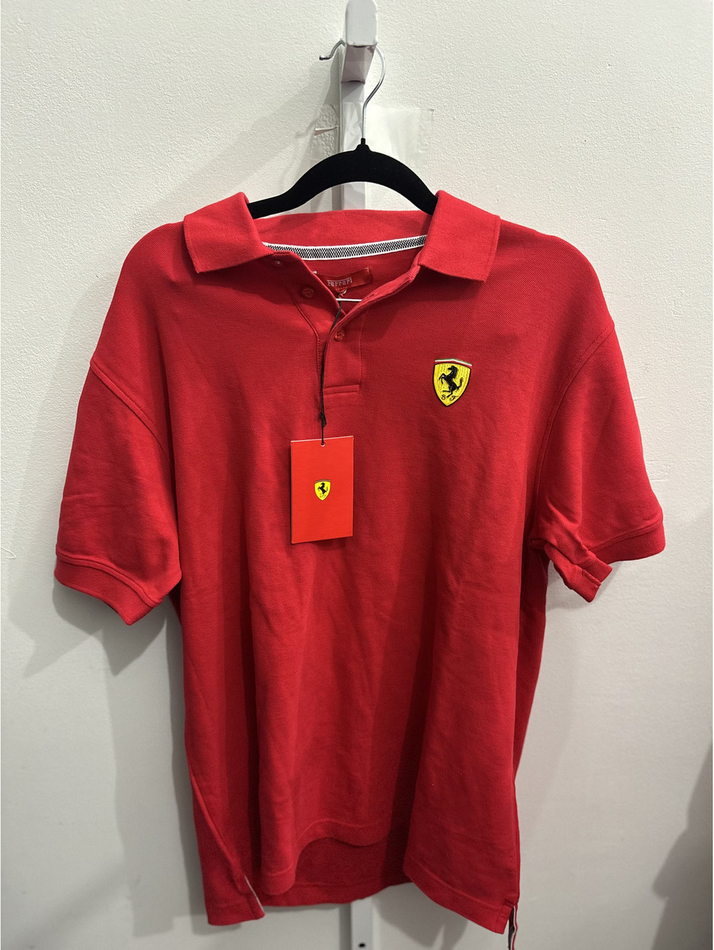 Ferrari Red Polo Shirt with Logo